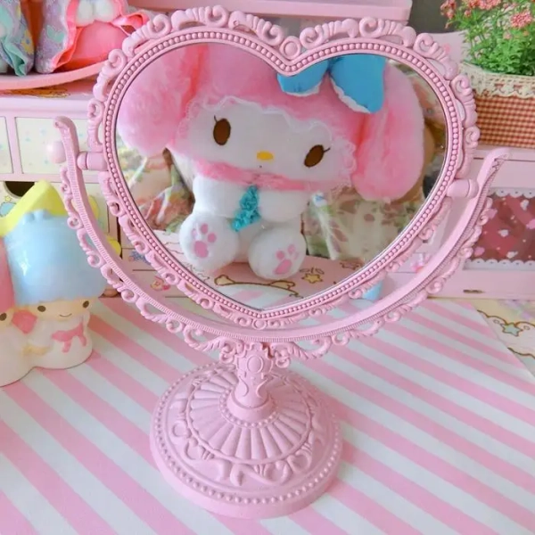 Pastel Heart Shaped Mirrors