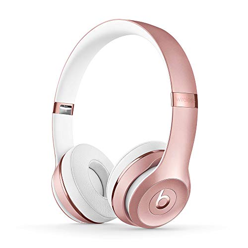 Beats Solo3 Wireless On-Ear Headphones - Apple W1 Headphone Chip, Class 1 Bluetooth, 40 Hours of Listening Time, Built-in Microphone - Rose Gold (Latest Model) - Rose Gold - Solo3