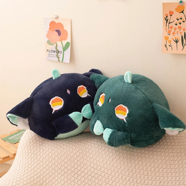 Genshin Xiao Cat Plush Xiao Stuffed Toy Genshin Impact Xiao Mains Gifts - Green / 35cm Cushion