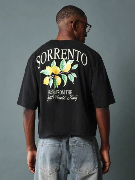 SUMWON Boxy Fit Short Sleeve Tee With Graphic Print