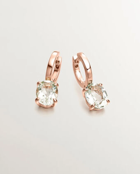 Earings with Green Quartz
