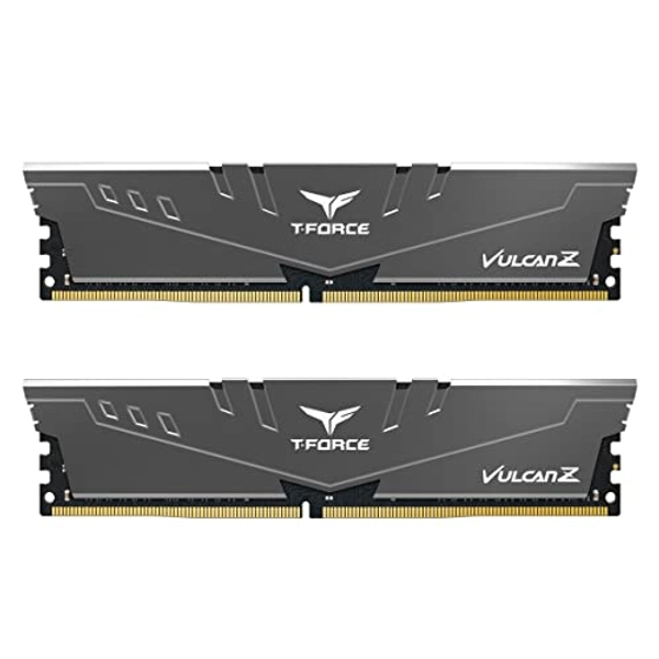 TEAMGROUP T-Force Vulcan Z DDR4 64GB Kit (2x32GB) 3600MHz (PC4-28800) CL18 Desktop Memory Module Ram (Gray) - TLZGD464G3600HC18JDC01