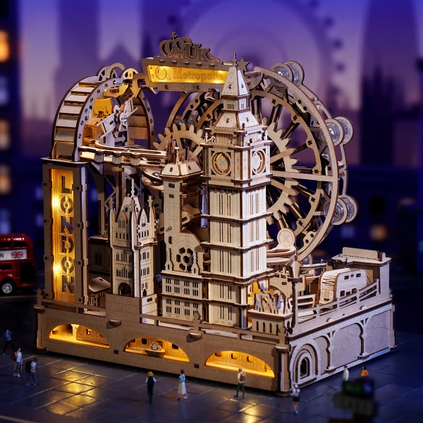 ROKR Marble Travel • London Marble Run Wooden 3D Puzzle EGB01