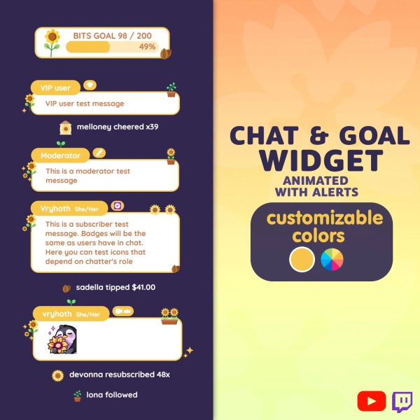 Sunflower Chat Widget!