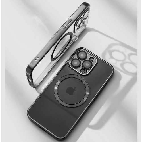 Framed Clear iPhone Case for Wireless Charging - Black / iPhone 11