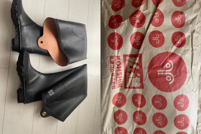 KOHSHIN Rubber Hip Wader A0003AA Washable Boots Easy Care Black Hand Made US6～10