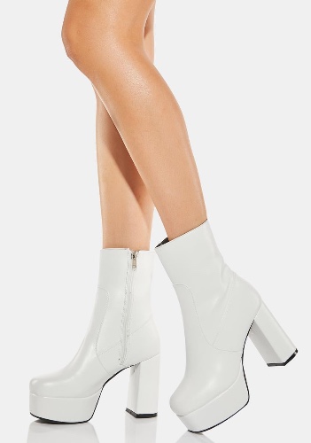 Making Moves Platform Boots | WHITE / US 8