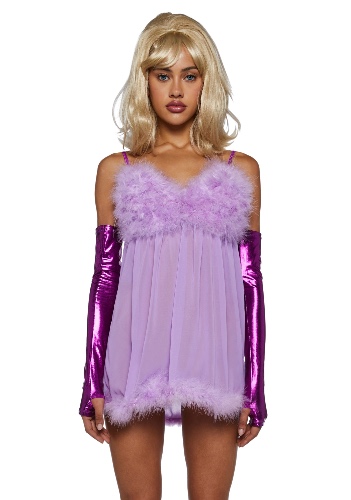 Fembot Babe Costume Set - Purple | PURPLE / Small