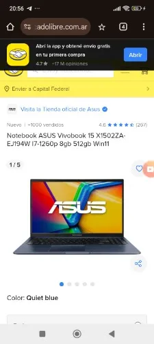 Assus vivobook i7 