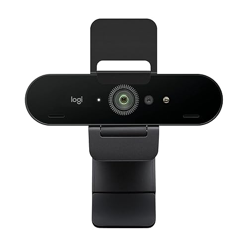 Logitech Brio Ultra HD Pro Webcam, Streaming Hyper-Fast 1080p/60fps, Ampio Campo Visivo ‎Regolabile, Zoom 5X, Funziona con ‎PC/Mac/Laptop/Chrome - Nero - Single