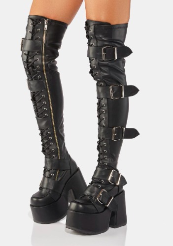 Camel-305 Thigh High Boots | US 8