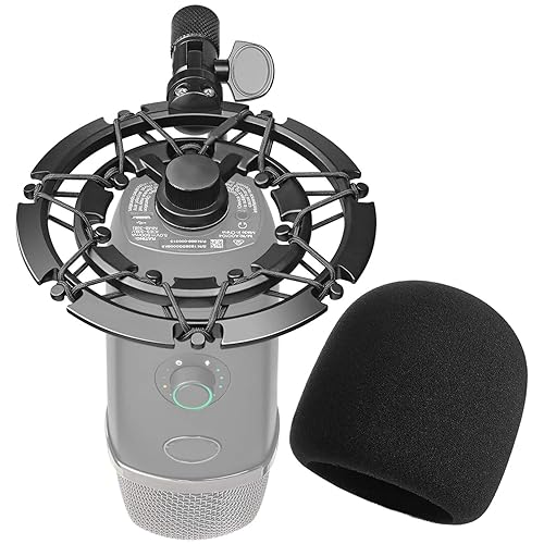 Blue Yeti X Mikrofonspinne, Mikrofon Spinne Reduziert Vibrations und Stoßgeräusche Passender Mikrofonständer für Blue Yeti X Mikrofon von YOUSHARES - Spinne+Windschutz