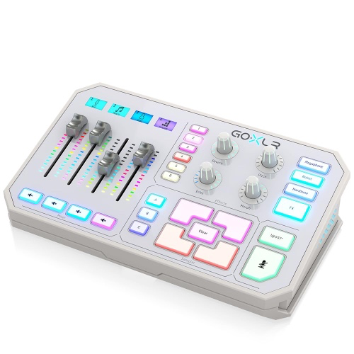 TC-Helicon Go XLR Broadcast Production Studio Mixer, 4-Channel Mixer, Studio Quality Midas Preamp, Full RGB Lighting Control, Motorized Faders, Premiu