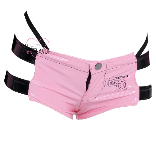 Danger Cyber Cat Outfit - Pink & Black / Bottom / S/M