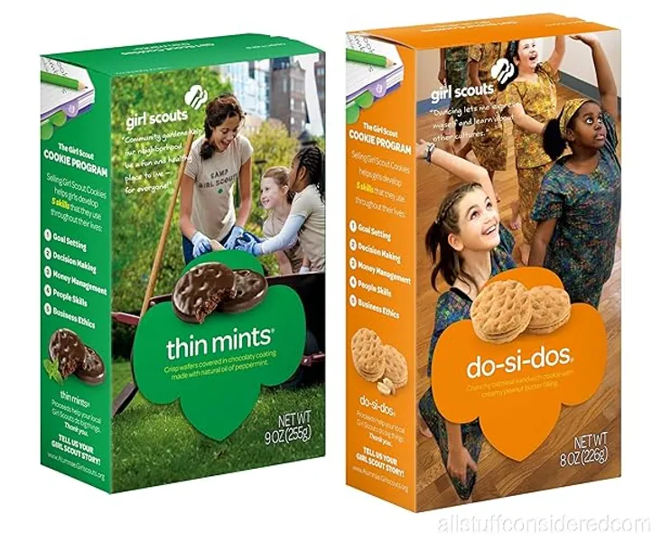 Girl Scout Cookies, 2 Pack, Thin Mints and Do-si-do (Peanut Butter Sandwich) Combo Pack