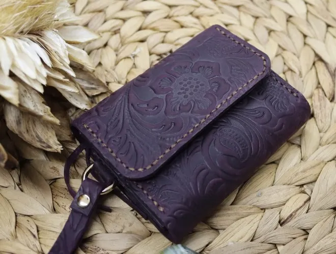 Purple Leather Wallet