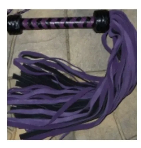 Purple Leather Flogger Suede
