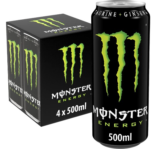 Monster Energy Drink, 4 x 500ml