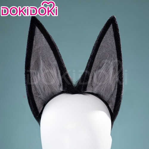 【Ready For Ship】DokiDoki Game Zenless Zone Zero Cosplay  Hoshimi Miyabi Cosplay Wig / Ears Long Straight Black | Ears Only-Ready For Ship