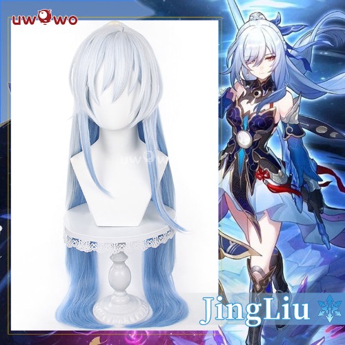 【Pre-sale】Uwowo Honkai: Star Rail Jing Liu Cosplay Wig Jingliu Long Blue Hair