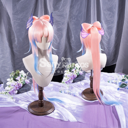 【In Stock】Game Genshin Impact Sangonomiya Kokomi Pink and Blue Gradient Long Cosplay wig