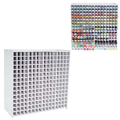 SANFURNEY Art Marker Storage Rack for 240 Markers, Watercolour Brushes Pens Color Pencils Organizer Holder for Desk - Rack for 240 Markers