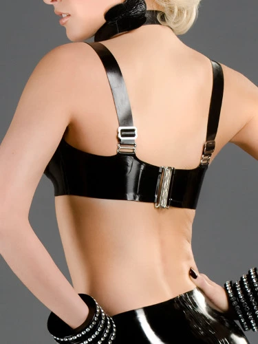 Polymorphe Latex Bra - size small - color black
