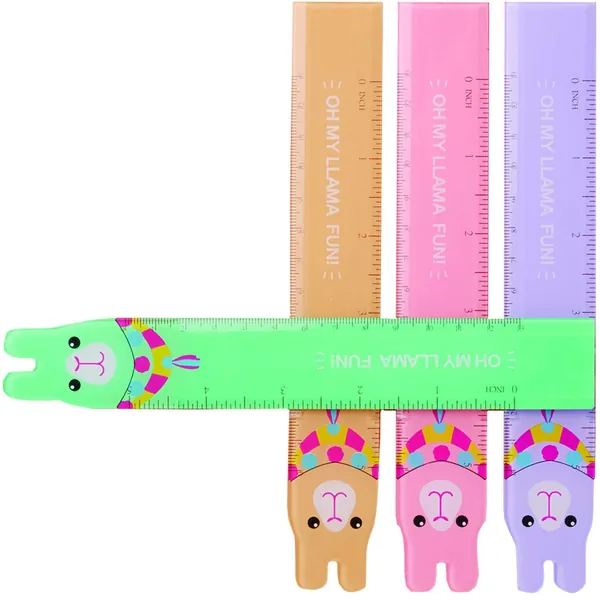 Oh My Llama 5 Inch Ruler - Set of 4