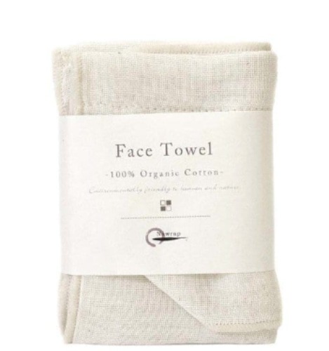Japanese Organic Cotton Towels - Face Towel Cream/Green
