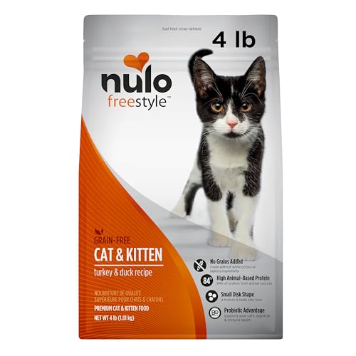 Nulo Freestyle Cat & Kitten Food, Premium Grain-Free Dry Small Bite Kibble Cat Food, High Animal-Based Protein with BC30 Probiotic for Digestive Health Support - Chicken 4 Lb