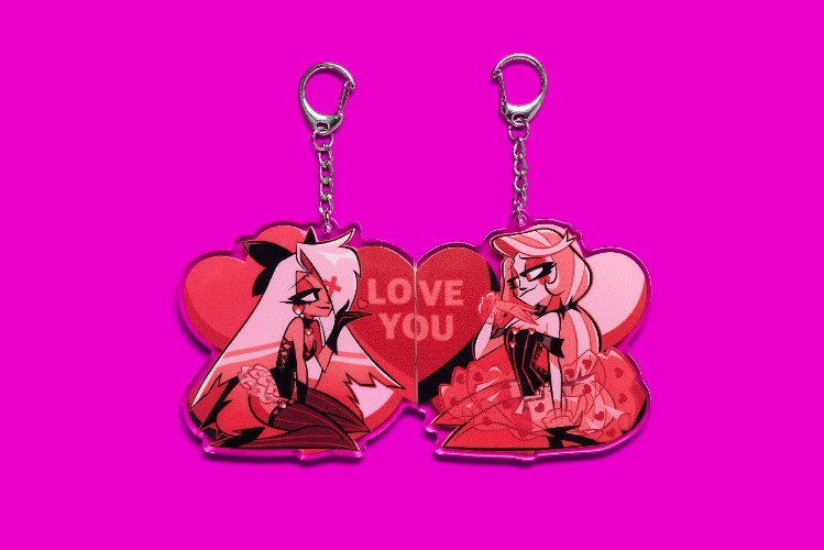 Hazbin Hotel Charlie & Vaggie Valentine's Keychain Set