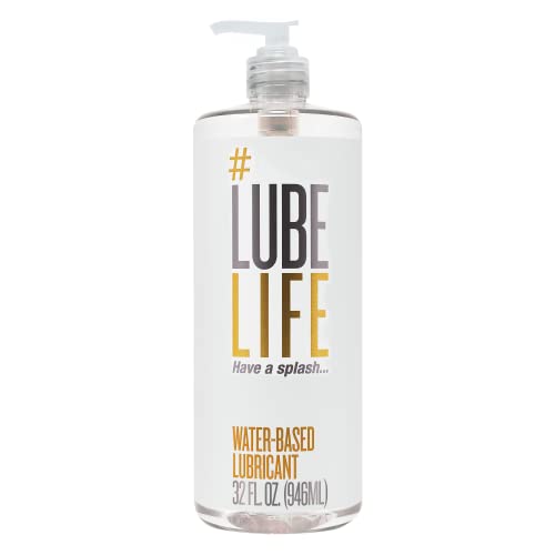 LubeLife Water Based Personal Lubricant for Men and Women Original, 32 Ounce - Original - 32 Fl Oz (Pack of 1)
