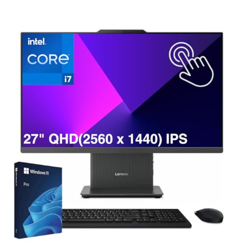 Lenovo Newest IdeaCentre All in one Computer | 27" QHD (2560 x 1440), IPS Display | Intel 13th 10-Core i7-13620H | Windows 11 Pro | WiFi | HDMI | USB-C (64GB DDR5 RAM | 2TB SSD) - 64GB DDR5 RAM | 2TB SSD