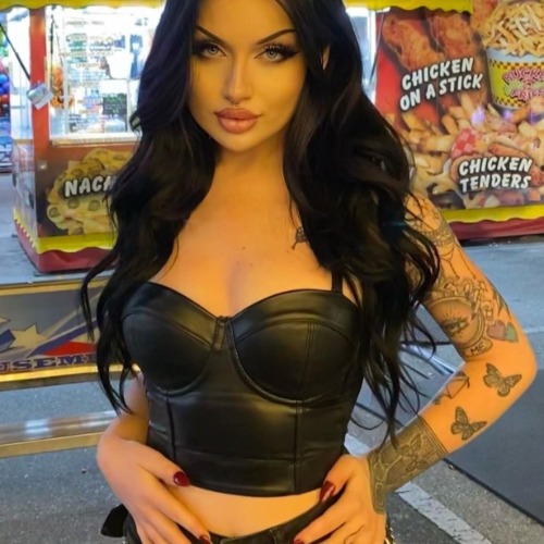 'Goth Scene' Black PU Leather Cropped Bustier Top. S-6XL - Black / 4XL