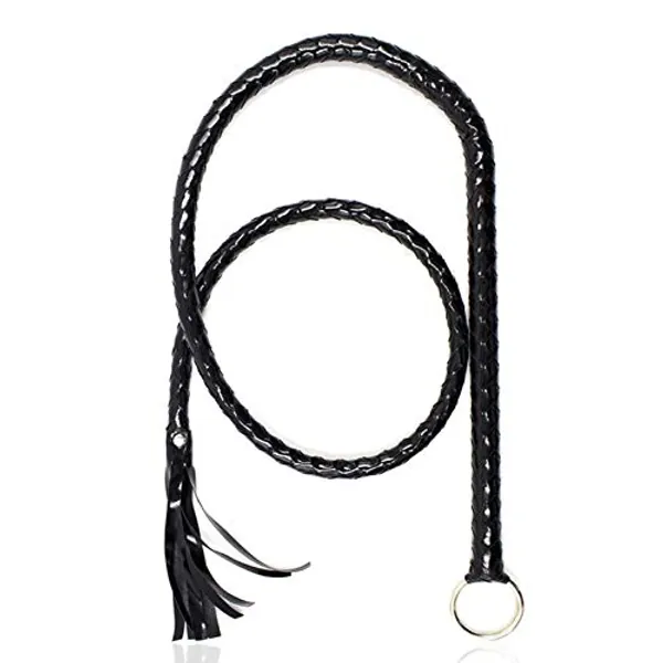 Faux Leather Black Whip