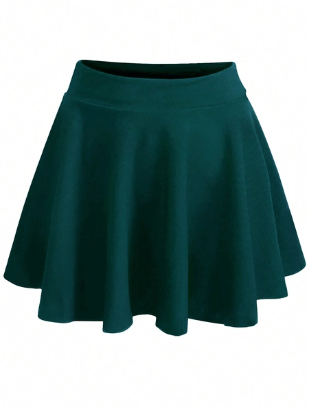 SHEIN Qutie Plus Size Solid Color Skirt
