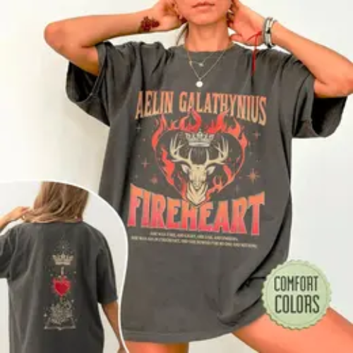 Throne Of Glass Fan Shirt, Aelin Galathynius Shirts, Fireheart Aelin T-Shirt, Kingsflame The Thirteen, Gift For Book Lover