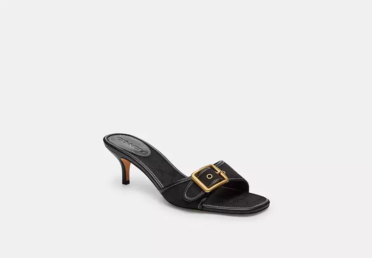 Black Margot Sandal In Signature Jacquard