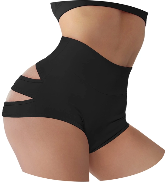 Cut Out Yoga Shorts Booty Butt Lifting Scrunch Shorts High Waisted Workout Gym Active Hot Pants