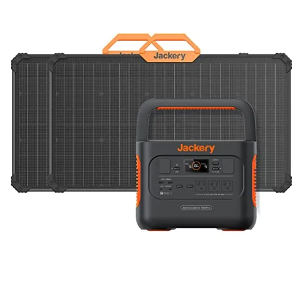 Jackery Explorer Portable Power Station with 2xSolarSaga 80W Solar Panels, 2x100W PD Ports & 800W Input, 1.8H to Full Charge, Compatible with SolarSagas, for Outdoor RV, Camping, Emergencies…