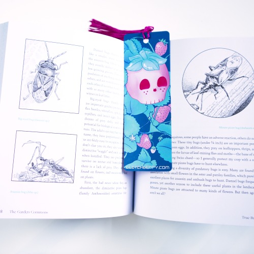Strawberry Skull Bookmark