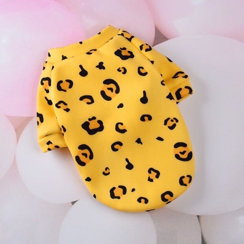 Cute and Colorful Sweatshirt for Small Dogs - leopard print / M