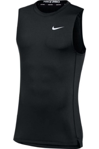 Nike Mens Pro Sleeveless Fitted Training Tee - Small - Black