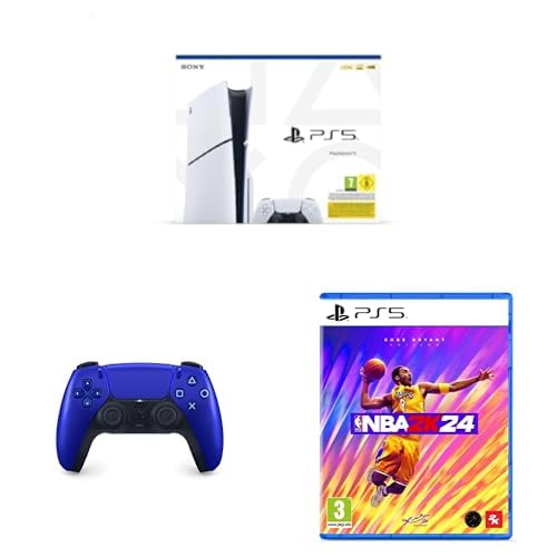 Playstation Console 5 (PS5) Edition Standard + DualSense 5 Cobalt Blue + NBA 2K24 - (PS5) Edition Standard + DualSense 5 Cobalt Blue + NBA 2K24