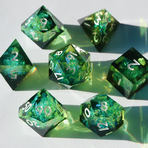 Poisoner's Delight - handmade sharp edge 7 piece dice set | Default Title