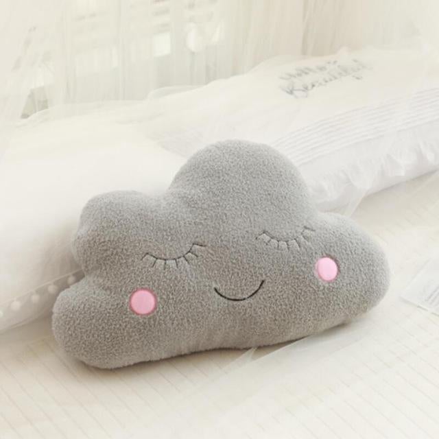Plush Stuffed Cushion - Cloud / Gray