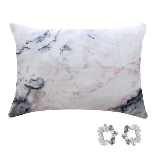 Queen Satin Pillowcase - Pastel Marble