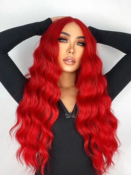 Lace Front Long Curly Synthetic Wig