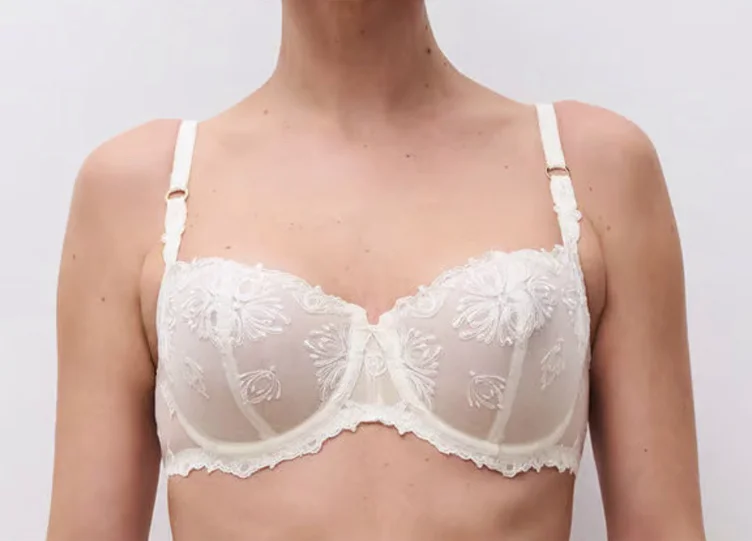 Champs Elysées Lace Unlined Demi Bra Ivory