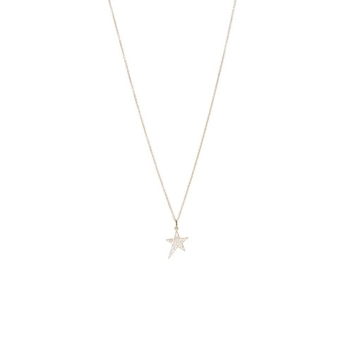 Falling Star Necklace - 14K White Gold